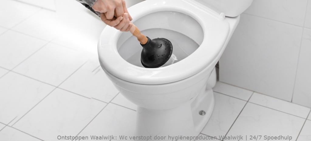 Wc verstopt door hygiëneproducten Waalwijk | 24/7 Spoedhulp